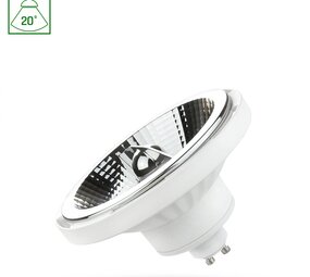 Spectrum voor de installateur LED GU10 AR111 - 10W - 3000K Helder Wit - 20° stralingshoek | Dimbaar