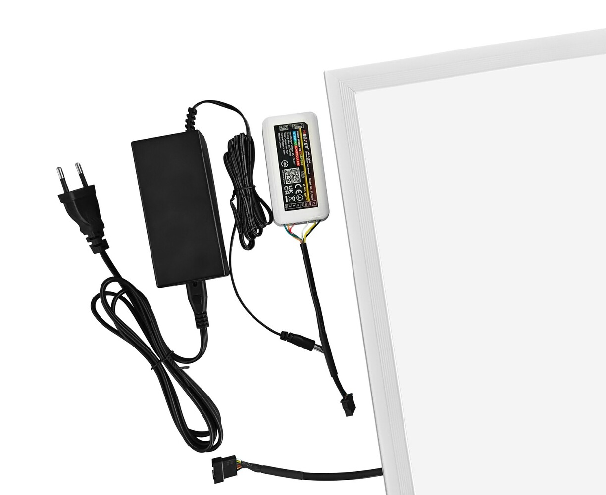 LCB LED Europe  LED Paneel 60x60cm 24V - Pro Slim Line - 36W 3600Lm-  RGB-CCT | RF 2.4 Ghz - UGR22 Opaal - Backlit - 3 Jaar Garantie