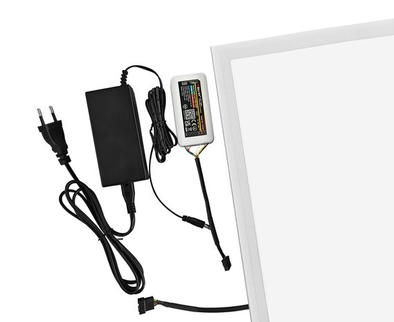 LCB LED Europe  LED Paneel 60x60cm 24V - Pro Slim Line - 36W 3600Lm-  RGB-CCT | RF 2.4 Ghz - UGR22 Opaal - Backlit - 3 Jaar Garantie