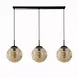 Searchlight Hanglamp PUNCH - 3-Lichts E27 - Zwart Metaal met Champagne Glas - 121cm | Dimbaar Searchlight Hanglamp PUNCH - 3-Lichts E27 - Zwart Metaal met Champagne Glas - 121cm | Dimbaar