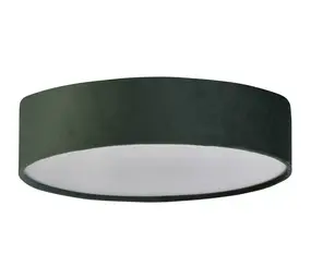 Searchlight Plafondlamp DRUM - 2-Lichts E27 - Groen Velvet - Ø38cm | Dimbaar Searchlight Plafondlamp DRUM - 2-Lichts E27 - Groen Velvet - Ø38cm | Dimbaar
