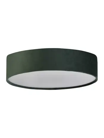 Searchlight Plafondlamp DRUM - 2-Lichts E27 - Groen Velvet - Ø38cm | Dimbaar Searchlight Plafondlamp DRUM - 2-Lichts E27 - Groen Velvet - Ø38cm | Dimbaar