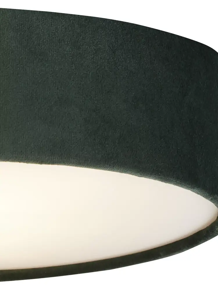 Searchlight Plafondlamp DRUM - 2-Lichts E27 - Groen Velvet - Ø38cm | Dimbaar Searchlight Plafondlamp DRUM - 2-Lichts E27 - Groen Velvet - Ø38cm | Dimbaar