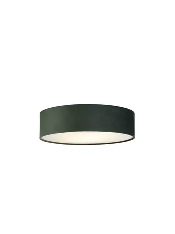 Searchlight Plafondlamp DRUM - 2-Lichts E27 - Groen Velvet - Ø38cm | Dimbaar Searchlight Plafondlamp DRUM - 2-Lichts E27 - Groen Velvet - Ø38cm | Dimbaar