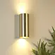 Searchlight Wandlamp CYLS - Up Down GU10 - Goud Aluminium - IP20 | Dimbaar Searchlight Wandlamp CYLS - Up Down GU10 - Goud Aluminium - IP20 | Dimbaar
