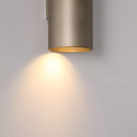 Searchlight Wandlamp CYLS - Up Down GU10 - Latte Aluminium - IP20 | Dimbaar