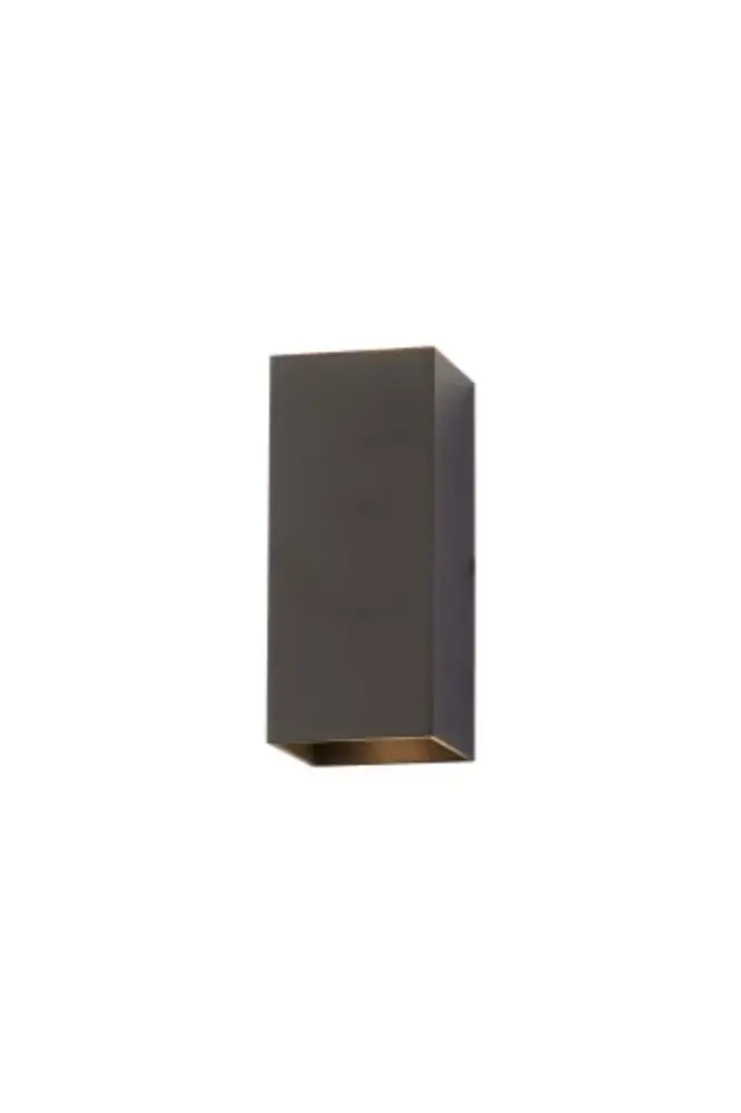 Searchlight Wandlamp DON - Up Down GU10 - Zwart Aluminium - IP20 | Dimbaar