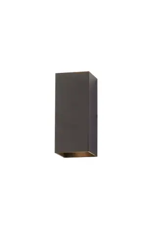 Searchlight Wandlamp DON - Up Down GU10 - Zwart Aluminium - IP20 | Dimbaar