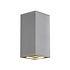 LED Buiten Wandlamp IP44 - Up Down BIG THEO - Licht grijs -2-Lichts AR111 GU10  | 3 jaar garantie