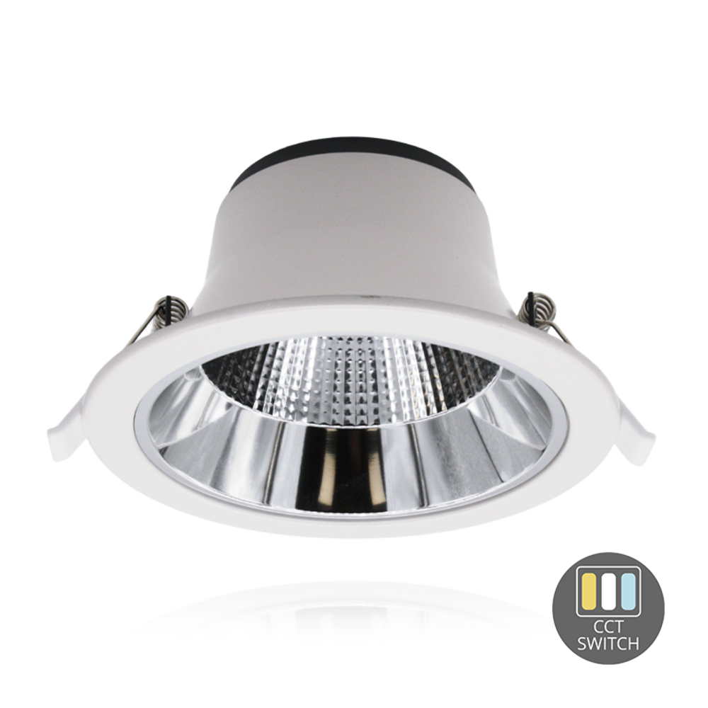 LCB LED Europe LED Downlight | Reflector Ø120 | 15W - 1.725Lm - 3CCT 830 - 850 - 3000-5000K | Zaagmaat 110MM - Incl. Aansluitstekker LCB LED Europe LED Downlight | Reflector Ø120 | 15W - 1.725Lm - 3CCT 830 - 850 - 3000-5000K | Zaagmaat 110MM - Incl. Aansluitstekker