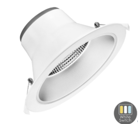 LCB LED Europe  LED Downlight IP22 - WIT -  SIA 195MM - 20W 2300Lm - 3000-5000k 830-840-850  | Multi Color Switch- Zaagmaat Ø145-174mm - incl. 1.5m Eurostekker