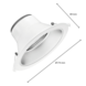 LCB LED Europe  LED Downlight IP22 - WIT -  SIA 195MM - 20W 2300Lm - 3000-5000k 830-840-850  | Multi Color Switch- Zaagmaat Ø145-174mm - incl. 1.5m Eurostekker