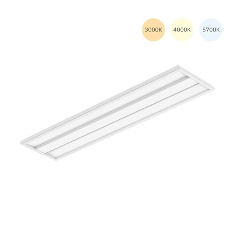 Tronix LED Paneel 120x30cm - 36W 3600Lm - 3CCT 830-840-857 Multi Color Switch | PH TRIAC DIM - UGR19 Prisma - Incl. Eurostekker 2m Tronix LED Paneel 120x30cm - 36W 3600Lm - 3CCT 830-840-857 Multi Color Switch | PH TRIAC DIM - UGR19 Prisma - Incl. Eurostekker 2m