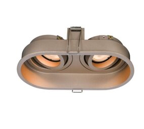 Artdelight Inbouwspot armatuur IP20 - REX Duo 2-Lichts - Champagne | 17.5 × 9.2CM - GU10 fitting - Kantelbaar 30D Artdelight Inbouwspot armatuur IP20 - REX Duo 2-Lichts - Champagne | 17.5 × 9.2CM - GU10 fitting - Kantelbaar 30D