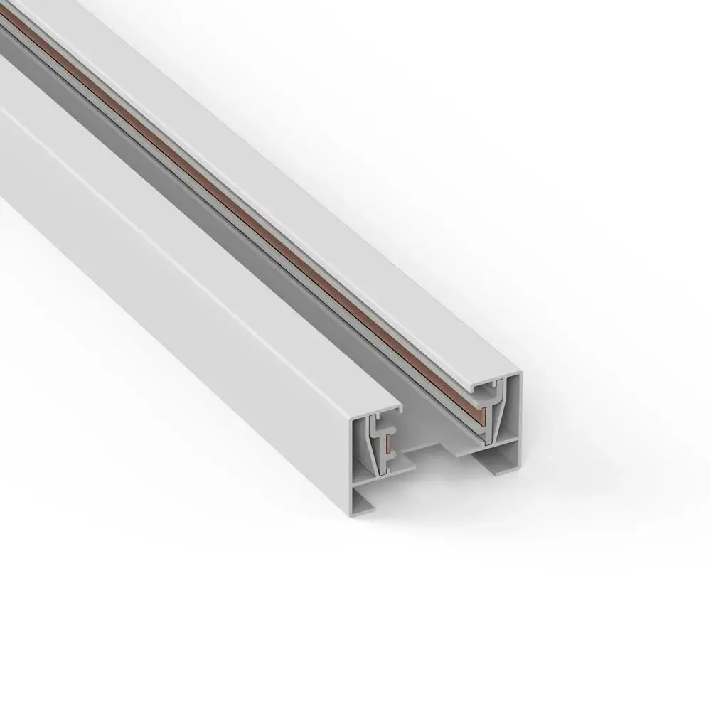 LCB LED Europe 1-Fase Spanningsrail - 200cm - Wit - incl. beginvoeding en eindkap LCB LED Europe 1-Fase Spanningsrail - 200cm - Wit - incl. beginvoeding en eindkap