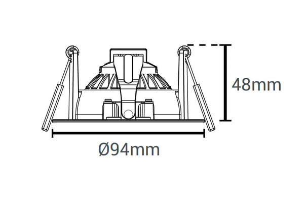 LCB LED Europe LED Inbouwspot Zwart - 94mm - IP54 - 9W 680Lm - DTW 1800-3000K Dim To warm | Zaagmaat Ø83mm - Dimtone Dimbaar 230v LCB LED Europe LED Inbouwspot Zwart - 94mm - IP54 - 9W 680Lm - DTW 1800-3000K Dim To warm | Zaagmaat Ø83mm - Dimtone Dimbaar 230v