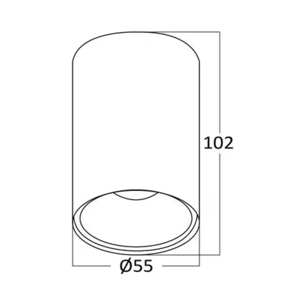 Braytron LED Plafondspot GU10 - Mat Wit - Ø55x102mm - IP20 | Aluminium - Excl. Lichtbron Braytron LED Plafondspot GU10 - Mat Wit - Ø55x102mm - IP20 | Aluminium - Excl. Lichtbron
