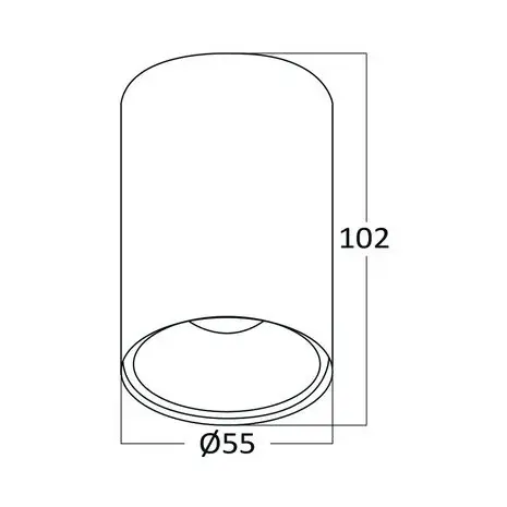 Braytron LED Plafondspot GU10 - Mat Wit - Ø55x102mm - IP20 | Aluminium - Excl. Lichtbron Braytron LED Plafondspot GU10 - Mat Wit - Ø55x102mm - IP20 | Aluminium - Excl. Lichtbron