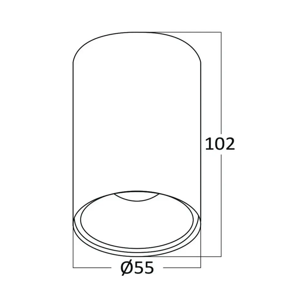 Braytron LED Plafondspot GU10 - Zwart - Ø55x102mm - IP20 | Aluminium - Excl. Lichtbron Braytron LED Plafondspot GU10 - Zwart - Ø55x102mm - IP20 | Aluminium - Excl. Lichtbron