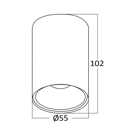 Braytron LED Plafondspot GU10 - Zwart - Ø55x102mm - IP20 | Aluminium - Excl. Lichtbron Braytron LED Plafondspot GU10 - Zwart - Ø55x102mm - IP20 | Aluminium - Excl. Lichtbron