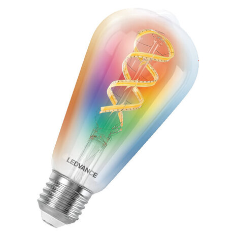 Ledvance Zakelijk: Professionele LED Verlichting & Armaturen Smart+ Mater E27 ST64 4.8W 470lm - 827-865 Afstembaar Wit | RGBW - Dimbaar - Vervangt 40W Ledvance Zakelijk: Professionele LED Verlichting & Armaturen Smart+ Mater E27 ST64 4.8W 470lm - 827-865 Afstembaar Wit | RGBW - Dimbaar - Vervangt 40W