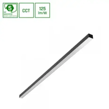 Spectrum voor de installateur Spectrum ALLDAY BASIC LED-plafondlamp zwart 3CCT IP20 150 cm Spectrum voor de installateur Spectrum ALLDAY BASIC LED-plafondlamp zwart 3CCT IP20 150 cm