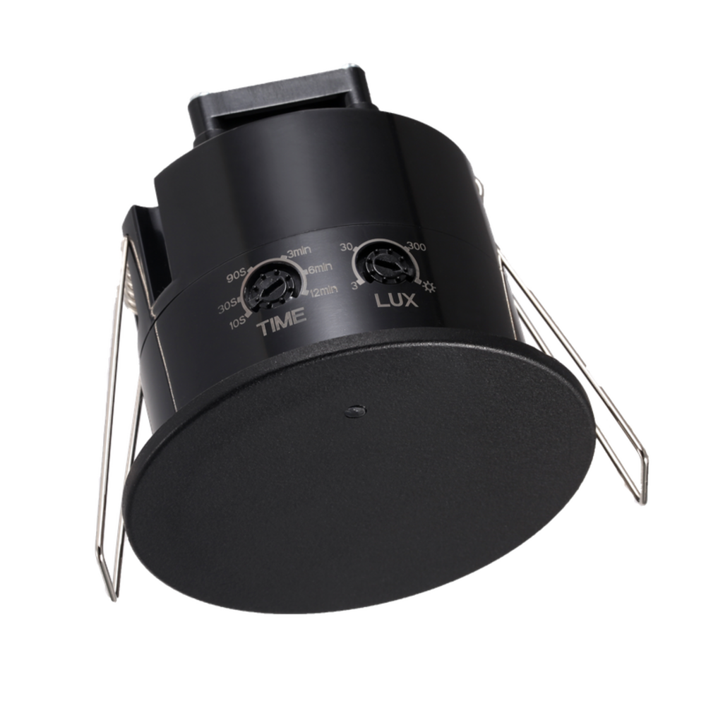 LCB LED Europe Inbouw Aanwezigheidsssensor IP54 - Zwart - 85MM | microwave-sensor - Zaagmaat 76MM - max. 1200W - 230V LCB LED Europe Inbouw Aanwezigheidsssensor IP54 - Zwart - 85MM | microwave-sensor - Zaagmaat 76MM - max. 1200W - 230V