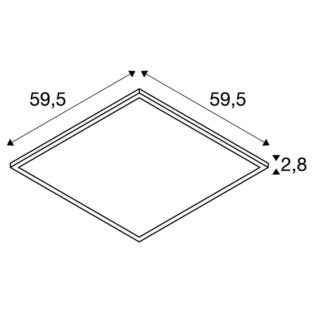 SLV: Innovatieve lichtoplossingen voor de zakelijke klant SLV PANEL V 600 LED Paneel - Wit - 34W 4000/4200Lm - 3000K/4000K CCT - UGR19 - CRI80 - IP40/IP54 | 59.5x59.5cm SLV: Innovatieve lichtoplossingen voor de zakelijke klant SLV PANEL V 600 LED Paneel - Wit - 34W 4000/4200Lm - 3000K/4000K CCT - UGR19 - CRI80 - IP40/IP54 | 59.5x59.5cm