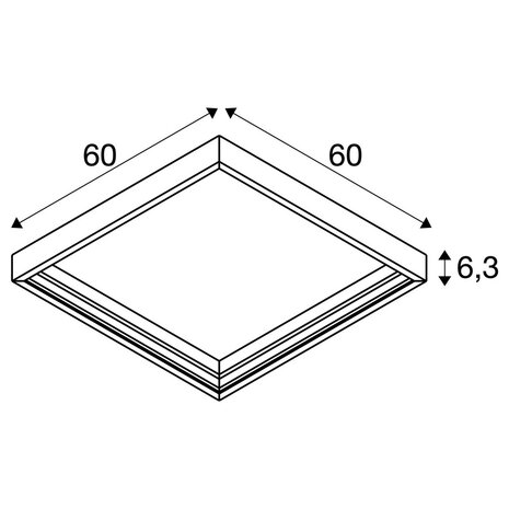 SLV: Innovatieve lichtoplossingen voor de zakelijke klant SLV PANEL 600 Opbouw Montageframe - Wit - Staal - Voor LED Panelen | 600x600x63mm SLV: Innovatieve lichtoplossingen voor de zakelijke klant SLV PANEL 600 Opbouw Montageframe - Wit - Staal - Voor LED Panelen | 600x600x63mm