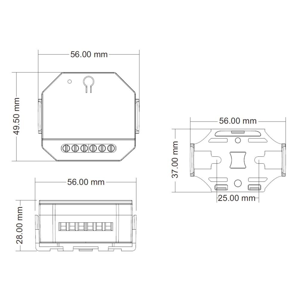 Casambi Casambi | controller | Casambi/RF naar fase-afsnijding | 200W LED Casambi Casambi | controller | Casambi/RF naar fase-afsnijding | 200W LED