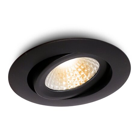 LCB LED Inbouwspot Dimbaar Zwart | 5W 630lm | 2700K 827 Warm Wit | IP65 | Zaagmaat 68-74mm LCB LED Inbouwspot Dimbaar Zwart | 5W 630lm | 2700K 827 Warm Wit | IP65 | Zaagmaat 68-74mm