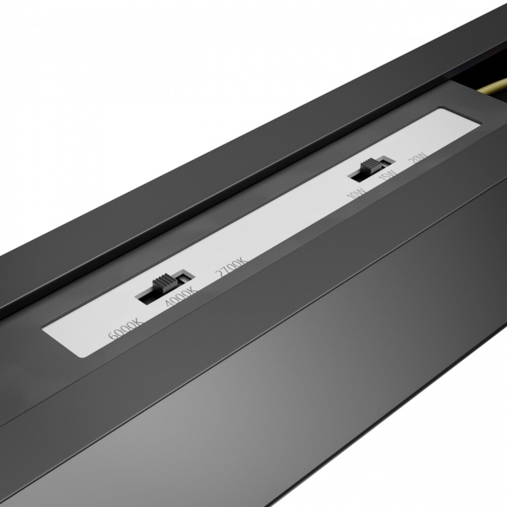 Spectrum voor de installateur LED Railarmatuur ALLDAY BASIC - Power Switch 10/15/20W 1000-2000Lm - CCT 2700K/4000K/6000K - UGR<19 - Zwart - 3-Fase Spectrum voor de installateur LED Railarmatuur ALLDAY BASIC - Power Switch 10/15/20W 1000-2000Lm - CCT 2700K/4000K/6000K - UGR<19 - Zwart - 3-Fase