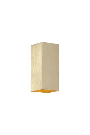 Searchlight Wandlamp DON - Up Down GU10 - Goud Aluminium - IP20 | Dimbaar