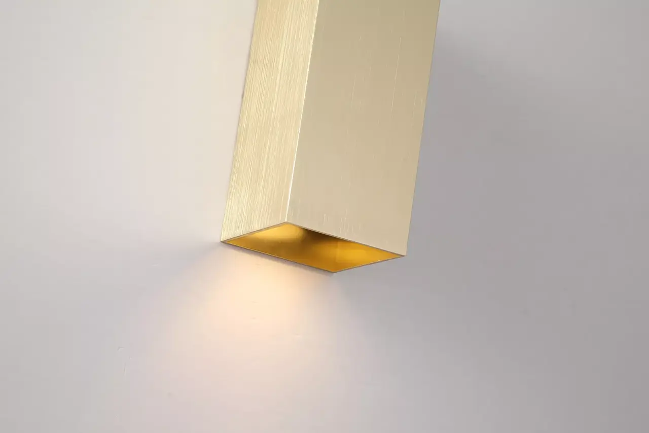 Searchlight Wandlamp DON - Up Down GU10 - Goud Aluminium - IP20 | Dimbaar