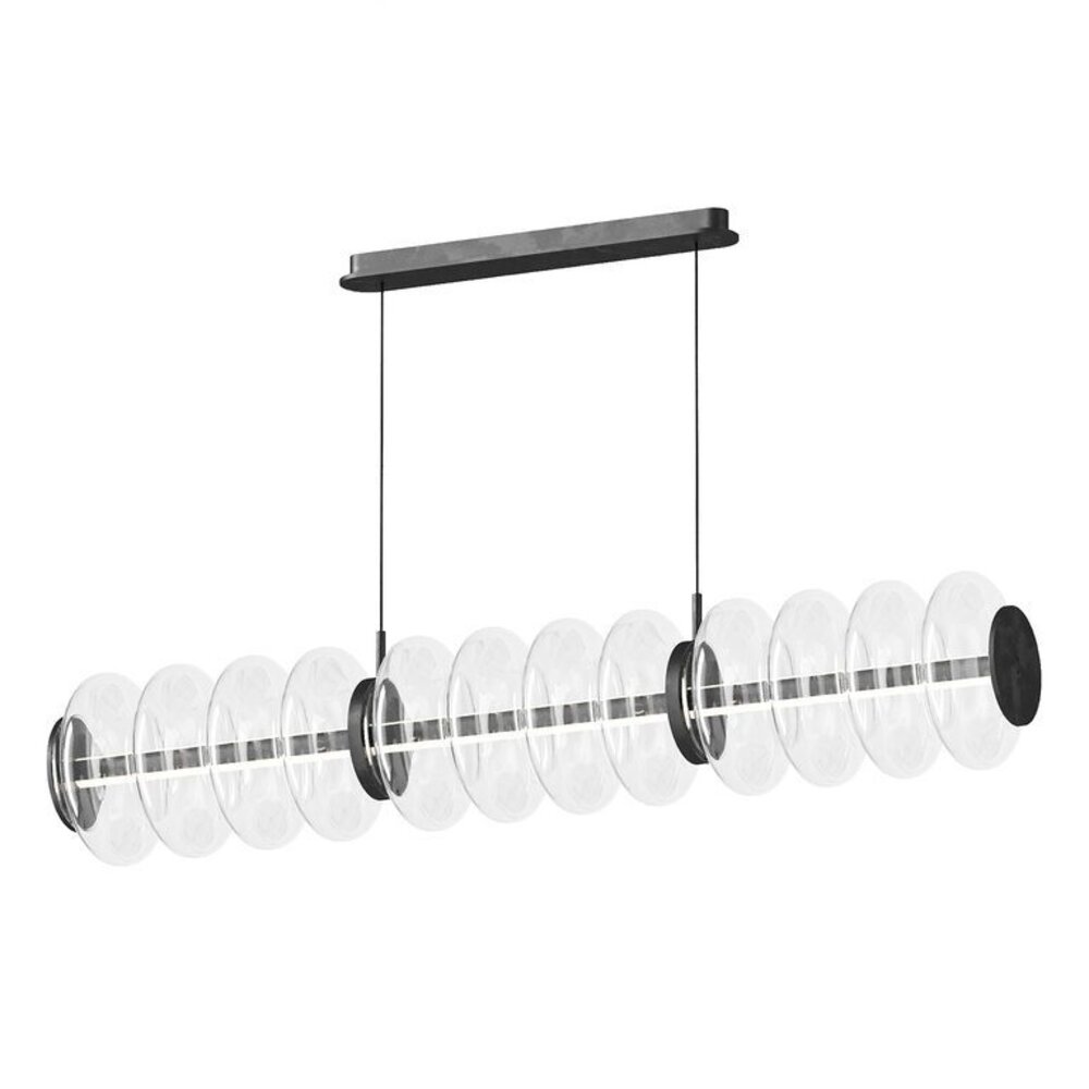 Aromas LED Hanglamp Vitree - 30W 2800Lm - 2700K Warm Wit - TRIAC Dimbaar - Transparant Glas - Zwart Aromas LED Hanglamp Vitree - 30W 2800Lm - 2700K Warm Wit - TRIAC Dimbaar - Transparant Glas - Zwart