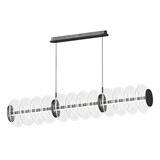 Aromas LED Hanglamp Vitree - 30W 2800Lm - 2700K Warm Wit - TRIAC Dimbaar - Transparant Glas - Zwart