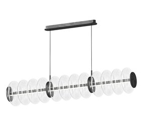 Aromas LED Hanglamp Vitree - 30W 2800Lm - 2700K Warm Wit - TRIAC Dimbaar - Transparant Glas - Zwart Aromas LED Hanglamp Vitree - 30W 2800Lm - 2700K Warm Wit - TRIAC Dimbaar - Transparant Glas - Zwart