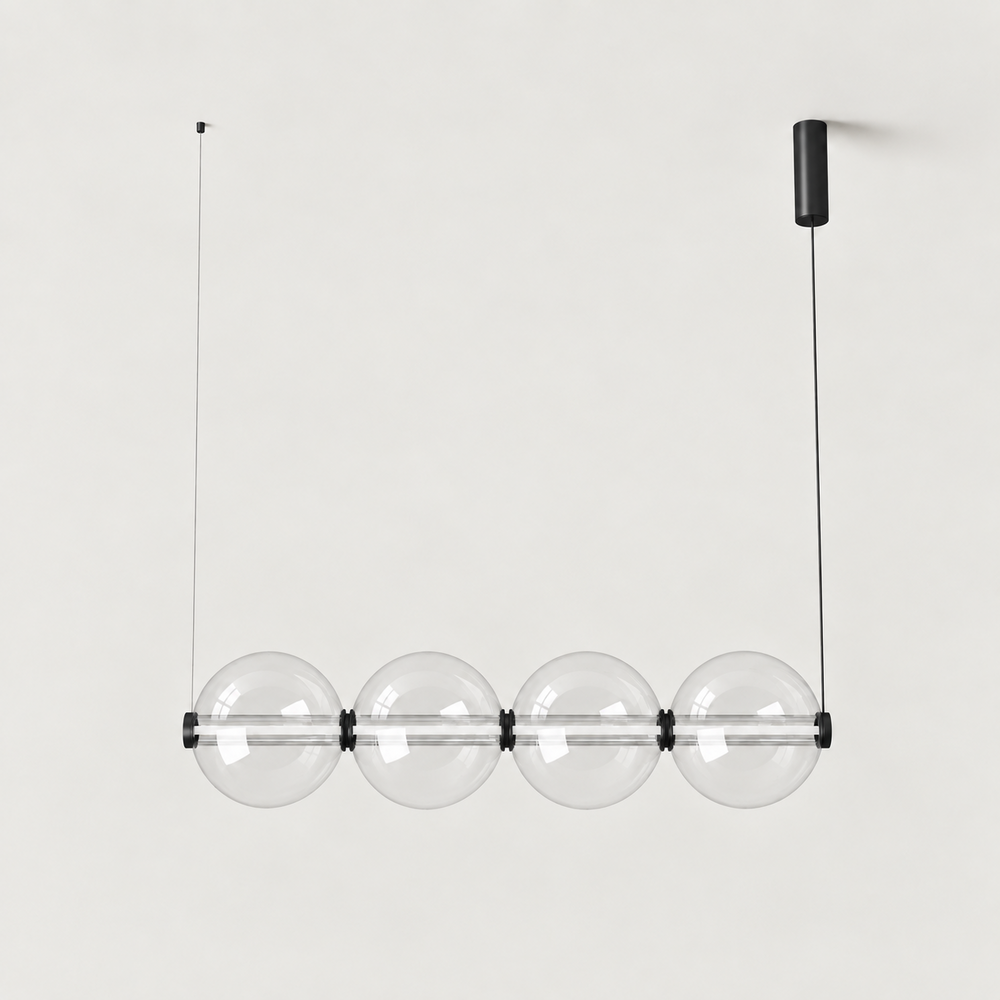 Aromas LED Hanglamp Ludo - 30W 1520Lm - 2700K Warm Wit - TRIAC Dimbaar - Transparant Glas - Mat Zwart Aromas LED Hanglamp Ludo - 30W 1520Lm - 2700K Warm Wit - TRIAC Dimbaar - Transparant Glas - Mat Zwart