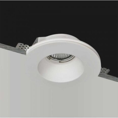Artdelight LED Inbouwspot VIEIRA – Wit Gips – GU10 – Instucbaar & Overschilderbaar – Ø133mm