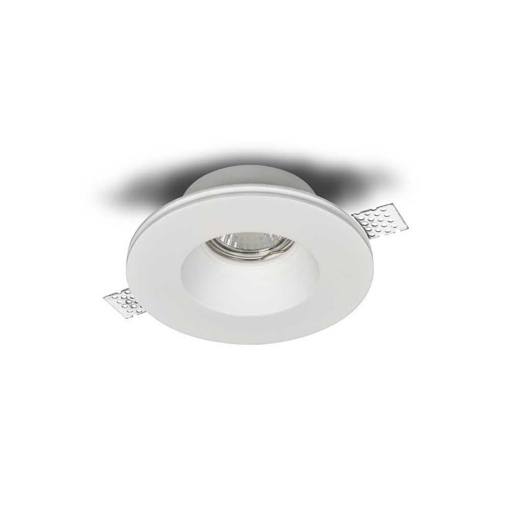 Artdelight LED Inbouwspot VIEIRA – Wit Gips – GU10 – Instucbaar & Overschilderbaar – Ø133mm
