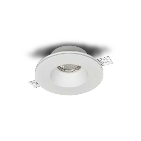 Artdelight LED Inbouwspot VIEIRA – Wit Gips – GU10 – Instucbaar & Overschilderbaar – Ø133mm