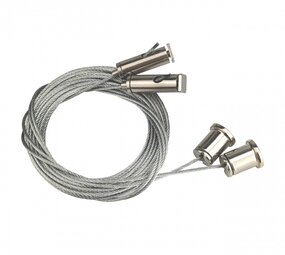Spectrum voor de installateur Universele Pendelset met Staaldraad 1,5 meter – 2 stuks – Zilver Spectrum voor de installateur Universele Pendelset met Staaldraad 1,5 meter – 2 stuks – Zilver