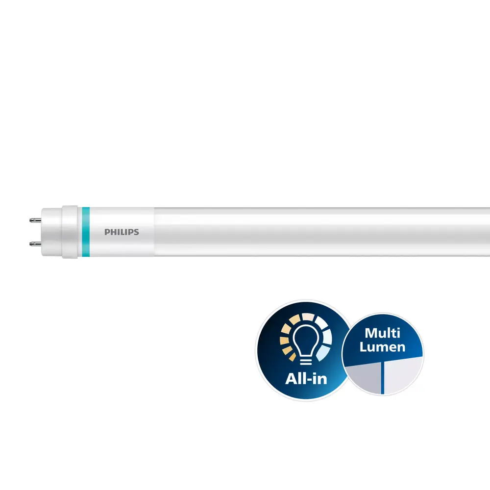 Philips LED Verlichting | Officieel distributeur LED Buis 120CM - T8 MASTER Value - High Output - 13,1-15,5W 2300Lm - 3000K 830 Warm Wit | Multi Lumen - Vervangt 36W Philips LED Verlichting | Officieel distributeur LED Buis 120CM - T8 MASTER Value - High Output - 13,1-15,5W 2300Lm - 3000K 830 Warm Wit | Multi Lumen - Vervangt 36W