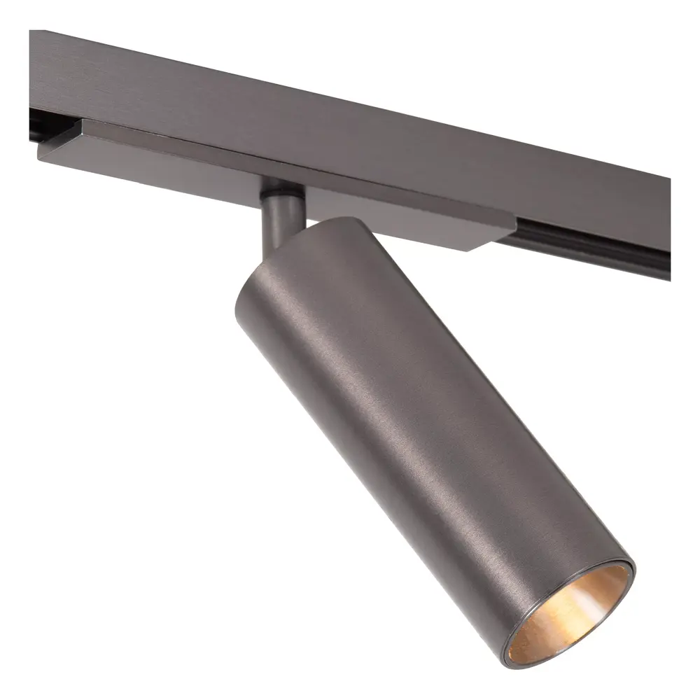 Lucide LED 48V LINIAL BIX Railspot - Geborsteld Gun Metal - 8W 630Lm | 2700-4000K TW - Magnetisch Lucide LED 48V LINIAL BIX Railspot - Geborsteld Gun Metal - 8W 630Lm | 2700-4000K TW - Magnetisch
