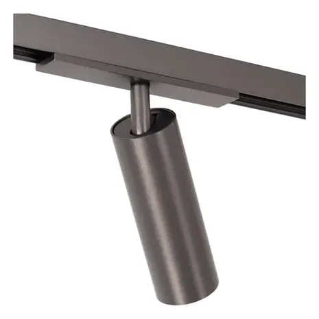 Lucide LED 48V LINIAL BIX Railspot - Geborsteld Gun Metal - 8W 630Lm | 2700-4000K TW - Magnetisch Lucide LED 48V LINIAL BIX Railspot - Geborsteld Gun Metal - 8W 630Lm | 2700-4000K TW - Magnetisch