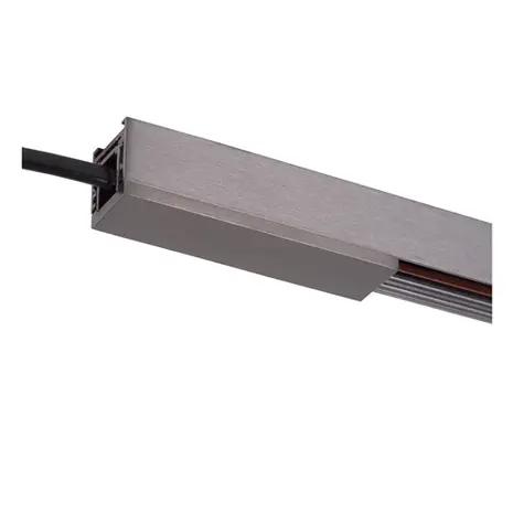 Lucide LED 48V LINIAL Spanningsrail toebehoren - Start blok | Geborsteld Gun Metal - Geschikt voor externe voeding Lucide LED 48V LINIAL Spanningsrail toebehoren - Start blok | Geborsteld Gun Metal - Geschikt voor externe voeding