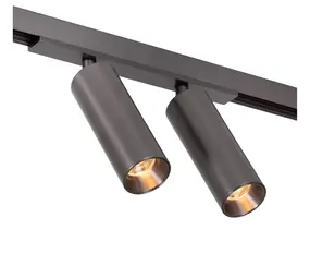 Lucide LED 48V LINIAL BIXX Railspot Duo - Geborsteld Gun Metal - 16W 2x600Lm - 2-Lichts | 2700-4000K TW - Magnetisch Lucide LED 48V LINIAL BIXX Railspot Duo - Geborsteld Gun Metal - 16W 2x600Lm - 2-Lichts | 2700-4000K TW - Magnetisch