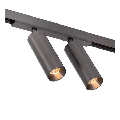 Lucide LED 48V LINIAL BIXX Railspot Duo - Geborsteld Gun Metal - 16W 2x600Lm - 2-Lichts | 2700-4000K TW - Magnetisch Lucide LED 48V LINIAL BIXX Railspot Duo - Geborsteld Gun Metal - 16W 2x600Lm - 2-Lichts | 2700-4000K TW - Magnetisch