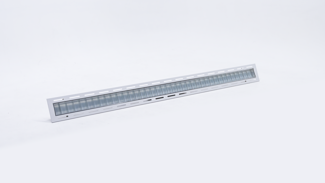 Macbright LED Bandraster Armatuur UGR19 - Plenum - 1635x185mm - 30W 3750Lm - 2CCT 3000-4000K | Matt Alu Reflector | 3 meter hoekstekker Macbright LED Bandraster Armatuur UGR19 - Plenum - 1635x185mm - 30W 3750Lm - 2CCT 3000-4000K | Matt Alu Reflector | 3 meter hoekstekker