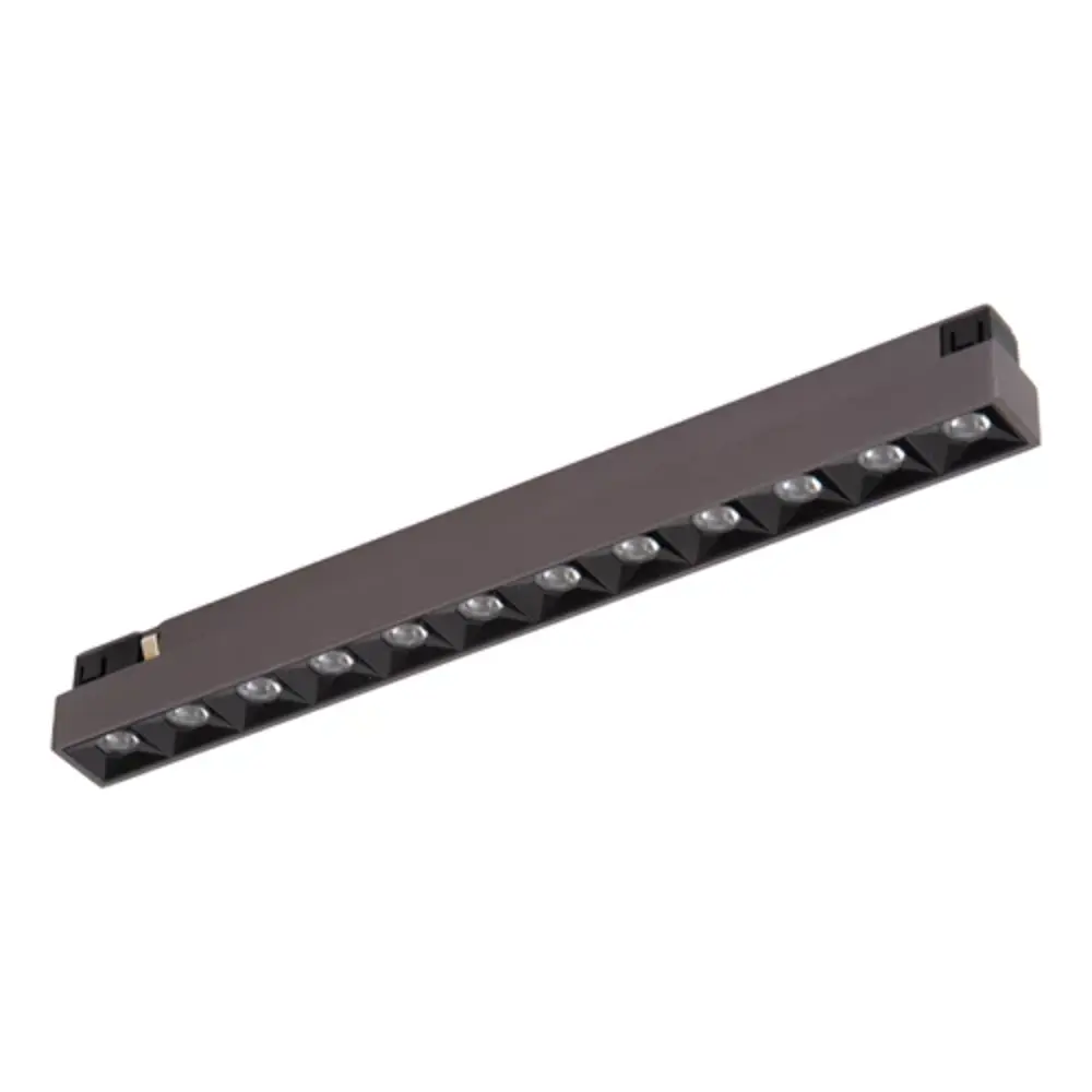 Lucide LED 48V LINIAL XENIA Dott Railarmatuur 23CM - Geborsteld Gun Metal - 10W 1000Lm | 2700-4000K TW - Magnetisch Lucide LED 48V LINIAL XENIA Dott Railarmatuur 23CM - Geborsteld Gun Metal - 10W 1000Lm | 2700-4000K TW - Magnetisch